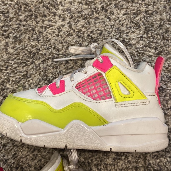 Little kids Jordans size 6C white with neon, pink and neon yellow. Super cute. - Picture 8 of 14
